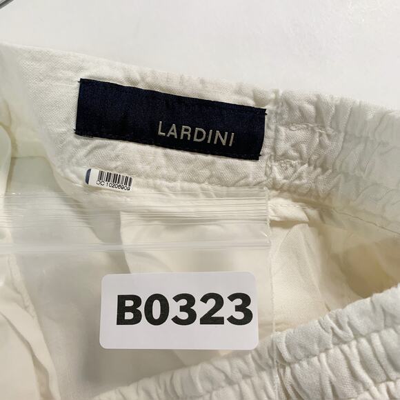 Lardini XXL Mens Ivory Pull On Drawstring Waist Pants Resort Travel Cotton - Picture 3 of 10